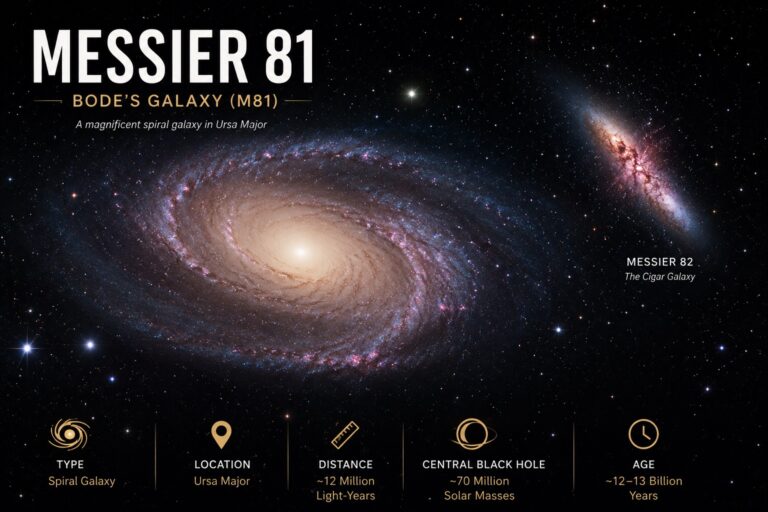 Messier 81: The Grand Spiral Galaxy Known as Bode’s Galaxy