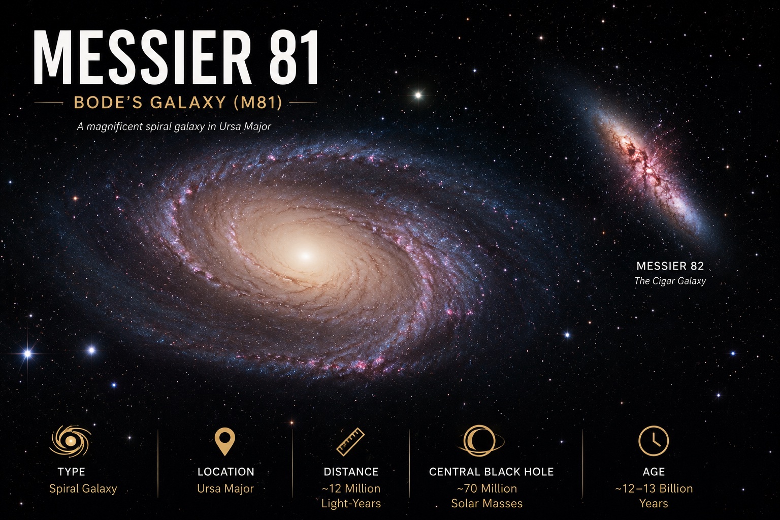 You are currently viewing Messier 81: The Grand Spiral Galaxy Known as Bode’s Galaxy