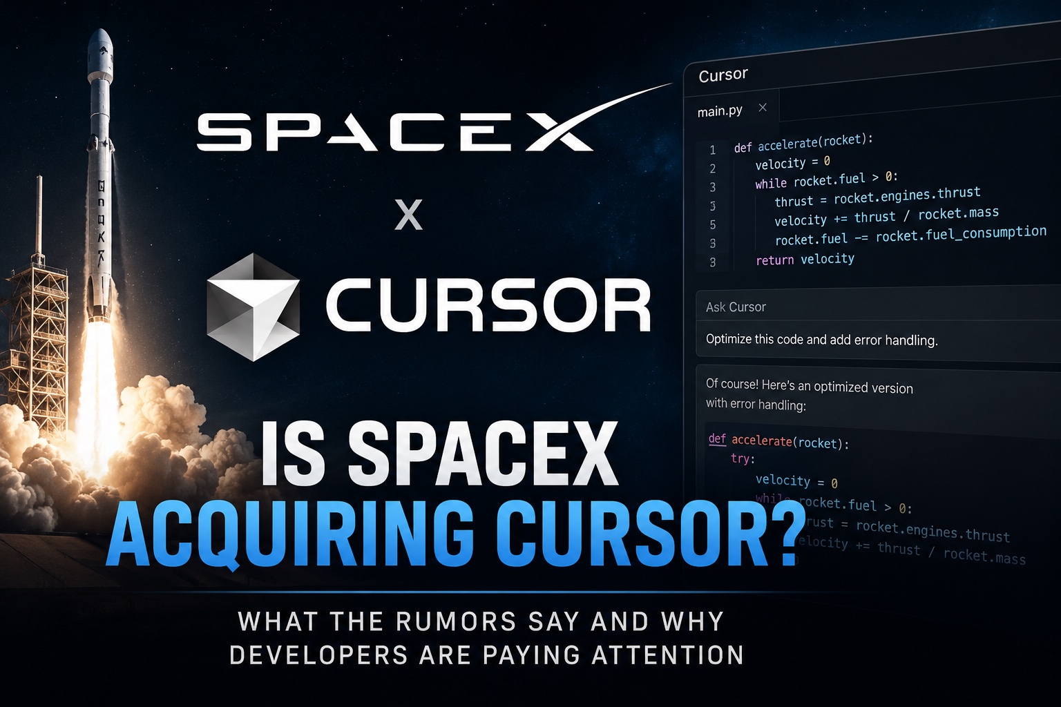 You are currently viewing Is SpaceX Acquiring Cursor? What the Rumors Say and Why Developers Are Paying Attention